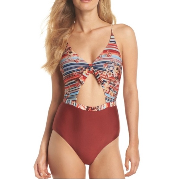 BECCA Other - Becca Rebecca Virtue Love Letters Floral Cut Out Detail One Piece Swimsuit